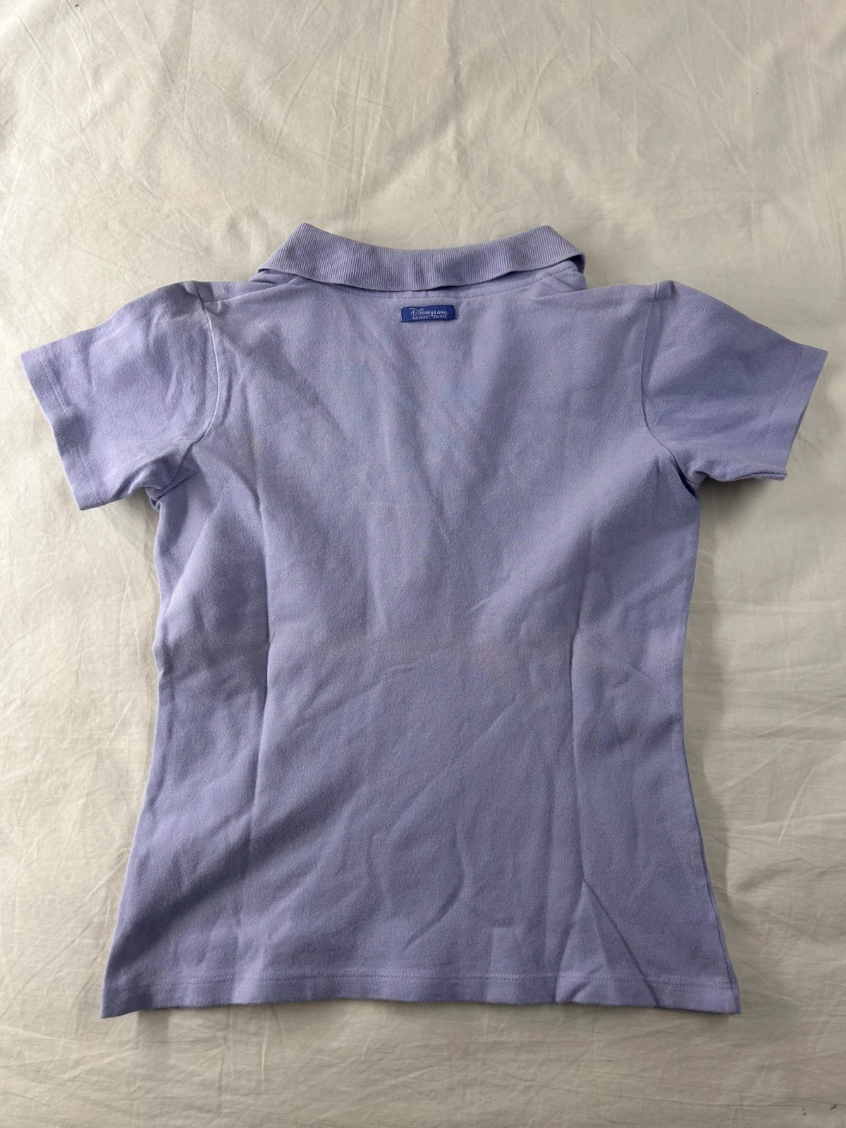 Polo violeta Lila Disneyland resort paris estilo retro Y2K logo bordado talla M – photo 13